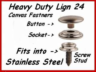 20 Buttons & Sockets Stainless Steel SNAP SaltwaterSAFE  