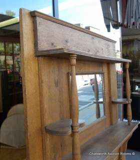 Antique Chestnut Victorian Fireplace Mantel AS IS  