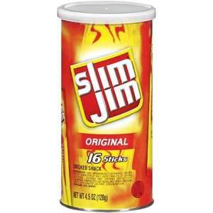 Slim Jim Orig Mt Snk Canister  Grocery & Gourmet Food