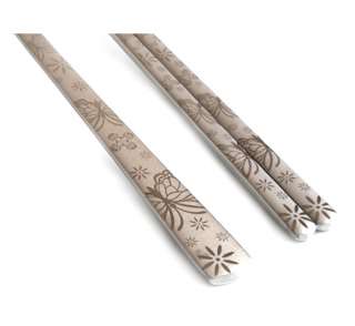 1Set of Korea Stainless Chopsticks Spoon  laser printed  