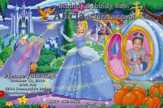 Cinderella Personalized Photo Birthday Party Invitation  