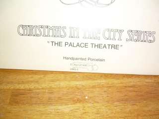Department 56 Christmas in the City The Palace Theatre 59633 RARE CiC 