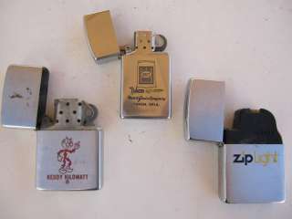 9pc Lot Vintage Zippo Advertising Lighters *No Res*  