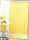 Yellow vinyl shower curtain liner with grommets