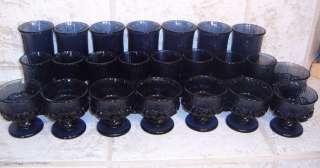   Franciscan Maderia Blue Tiffin Glassware Stemware Water Goblets  