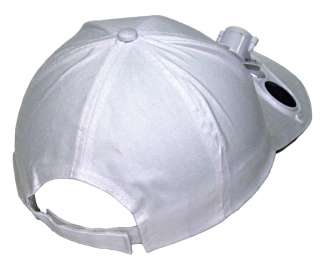 Solar Power Hat/Cap with Cooling Fan White Color  