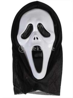   Screaming Skull Halloween Party Costume Face Mask Black&White NEW