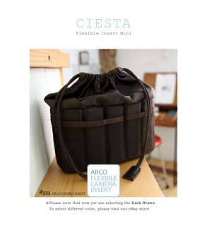 NEW Ciesta Camera insert Partition Padded Bag Case(Dark Brown) for SLR 
