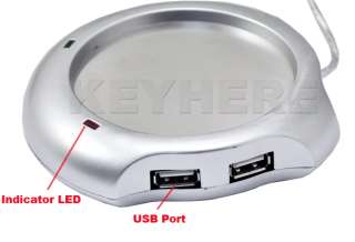 USB 2.0 High Speed 4 Port Hub Coffee/Tea/Cup/Mug Warmer Heater