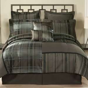   Classics Langston 8 pc. Plaid Reversible Comforter Set: Home & Kitchen