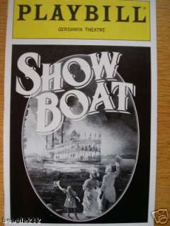 Show Boat Playbill Hugh Panaro Beth Leavel Lonette McKee Pfisterer 