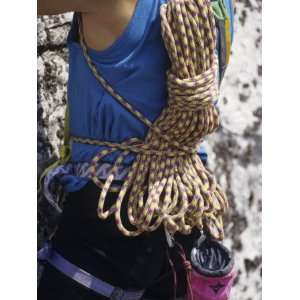  Rock Climbing Equipment on a Climbers Back Photographic 