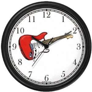  Electric Guitar Musical Instrument   Music Theme Wall Clock 
