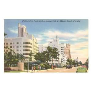 Collins Avenue, Miami Beach, Florida Travel Premium Poster Print, 8x12