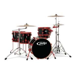  Pacific Drums by DW 805 SHELL PACK 20IN KICK BLACK W RED 
