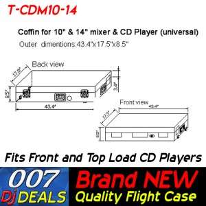 CASE CD COFFIN CASE & 10 14 MIXER PIONEER CDJ 800MK2  