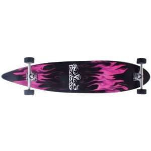    Krown Purple Flame Complete Longboard Skateboard