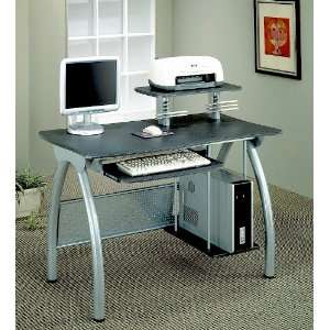  Contemporary Style Computer Desk With Pullout Keyboard Tray 