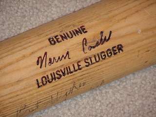 Norm Cash Game Used Signed Bat 1968 Detroit Tigers JSA  