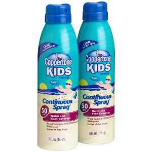  Coppertone Kids Continuous Spray, SPF 50, Twinpack, 6 