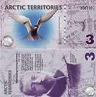 Arctic Territories   3 Polar Dollars 2011 UNC, Polymer