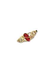   Hills Gold 8x4MM Marquise cut Created Ruby (July) Womens Ring Size 5