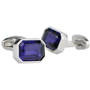  Amethyst Purple Crystal Cufflinks Jewelry