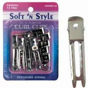   Soft N Style Carded All Purpose Pin Curl Clips (Pack of 12) Beauty