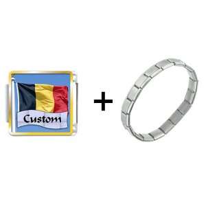  Flag Of Belgium Custom Italian Charm Pugster Jewelry