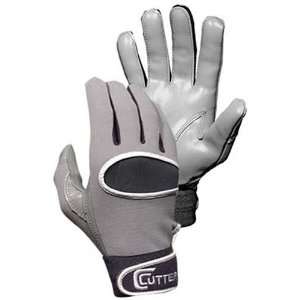  Cutters C Tack Football Receiver Gloves   Grey Small 