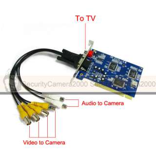 CH Video 120fps 2 CH Audio Real Time DVR card H.264 with TV output