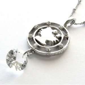   Designer Kitty Circle Diamond Necklace Pendant 