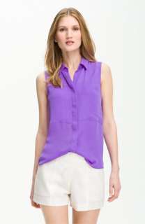 Theory Duria   Double Sleeveless Silk Shirt  