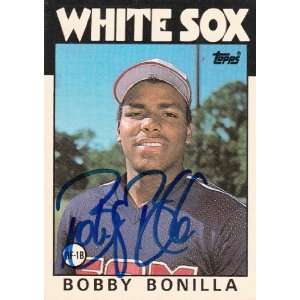   1986 Topps Traded #12T Bobby Bonilla White Sox Signed 