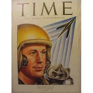 Pilot Charles Yeager April 18, 1945 Time Magazine Professionally 