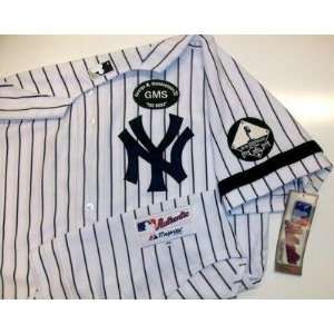 Derek Jeter Authentic Ny Yankees Jersey Gms + Bs Patch   Small