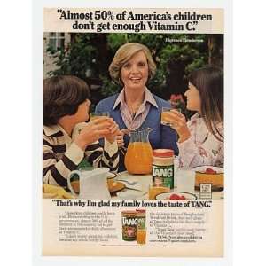  1977 Florence Henderson & Children Tang Orange Drink Print 