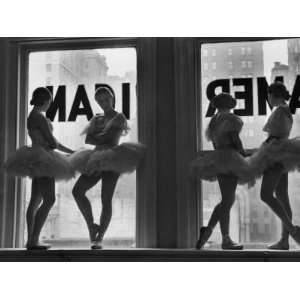  Standing on Window Sill in Rehearsal Room, George Balanchine 