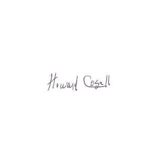  Howard Cosell Autographed 3x5 Card