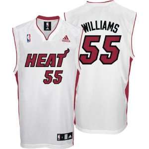 Jason Williams Jersey: adidas White Replica #55 Miami Heat Jersey 