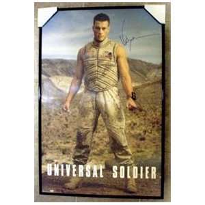  Jean Claude Van Damme autographed Universal Soldier Poster 