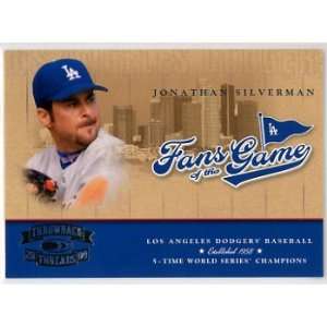 Jonathan Silverman Los Angeles Dodgers 2004 Throwback Threads Fans of 