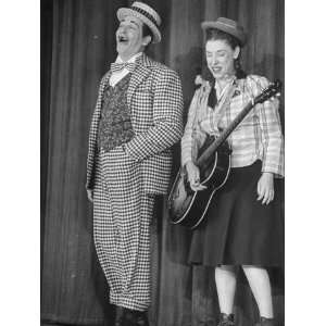  Milton Berle, with Judy Canova Performing a Skit During 