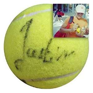 Justine Henin Autographed/Signed Tennis Ball