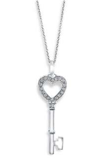 Bony Levy Pavé Diamond Heart Key Pendant Necklace ( 