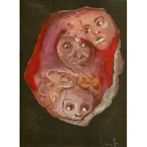 Trois Personnages II by Leonor Fini, 13x18 