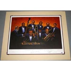 Lionel Hampton & Golden Men Of Jazz Signed Art Psa Loa   Sports 