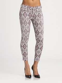 For All Mankind   Diamond Print Skinny Crop Jeans