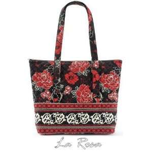 Marie Osmond La Rosa Quilted Basic Tote Bag Purse