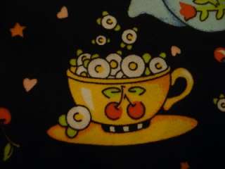 yds Mary Engelbreit Teapot/Tea Cup Fabric Cranston Print Works/At 